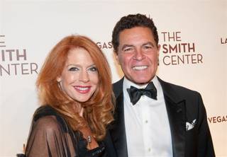 Kelly Clinton Holmes and Clint Holmes on the Smith Center for the Performing Arts grand-opening red carpet on Saturday, March 10, 2012.